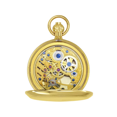 Classique - Kennedy Gold Plated Skelton Pocket Watch