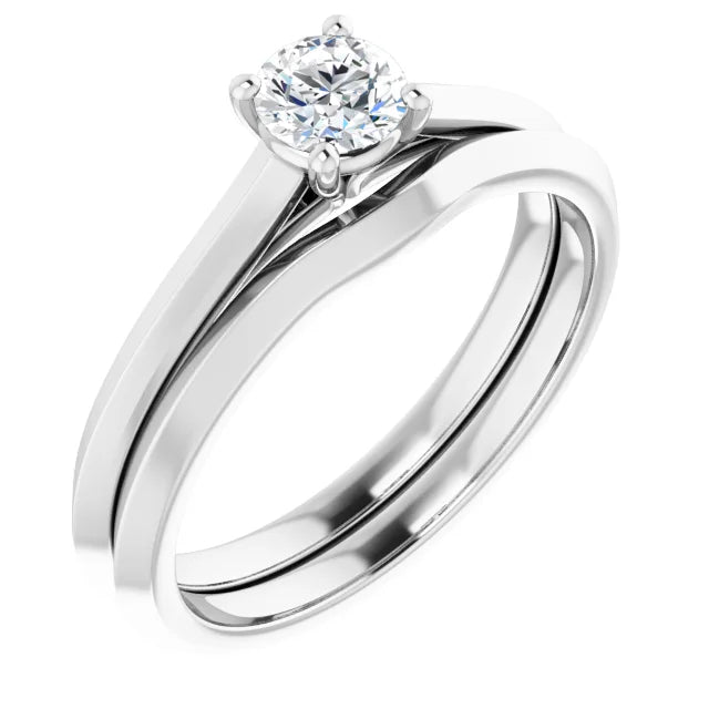 0.29ct Moissanite Solitaire Engagement Ring in 925 Sterling Silver