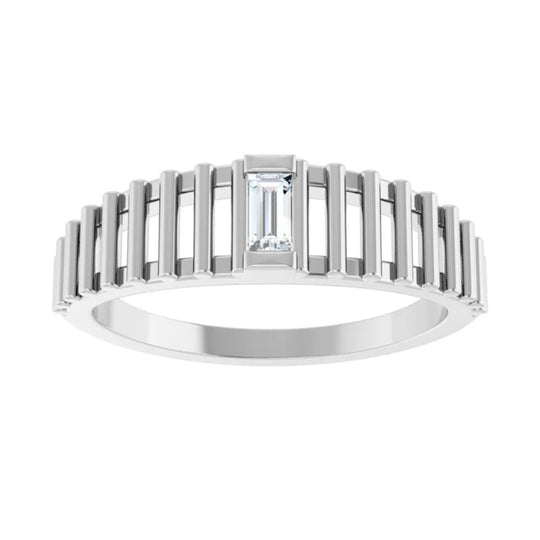 0.10ct Natural Diamond Solitaire Ring in 14kt White Gold
