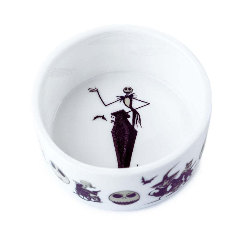 Inside View Featuring a Stunning Motif of Jack Skellington: The inside view reveals a beautifully hand-painted motif of Jack Skellington, adding a touch of gothic charm to this mini treasure box, perfect for storing trinkets and jewellery. Shop Disney from Jewels of St Leon.