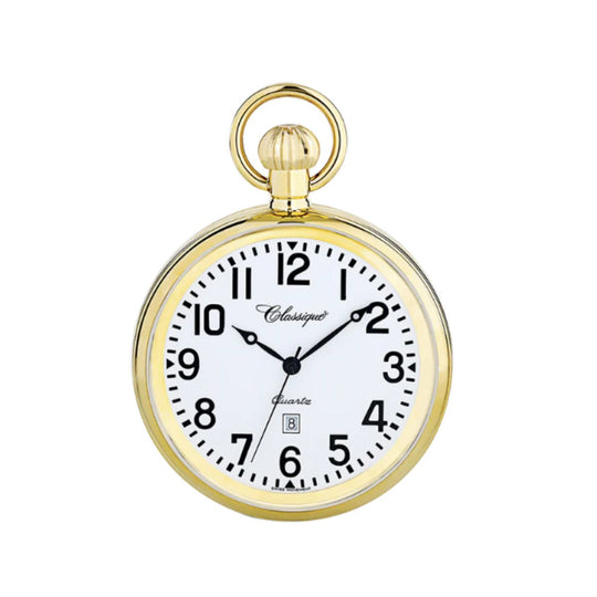 Classique - Jordon Gold Plated 48mm Pocket Watch