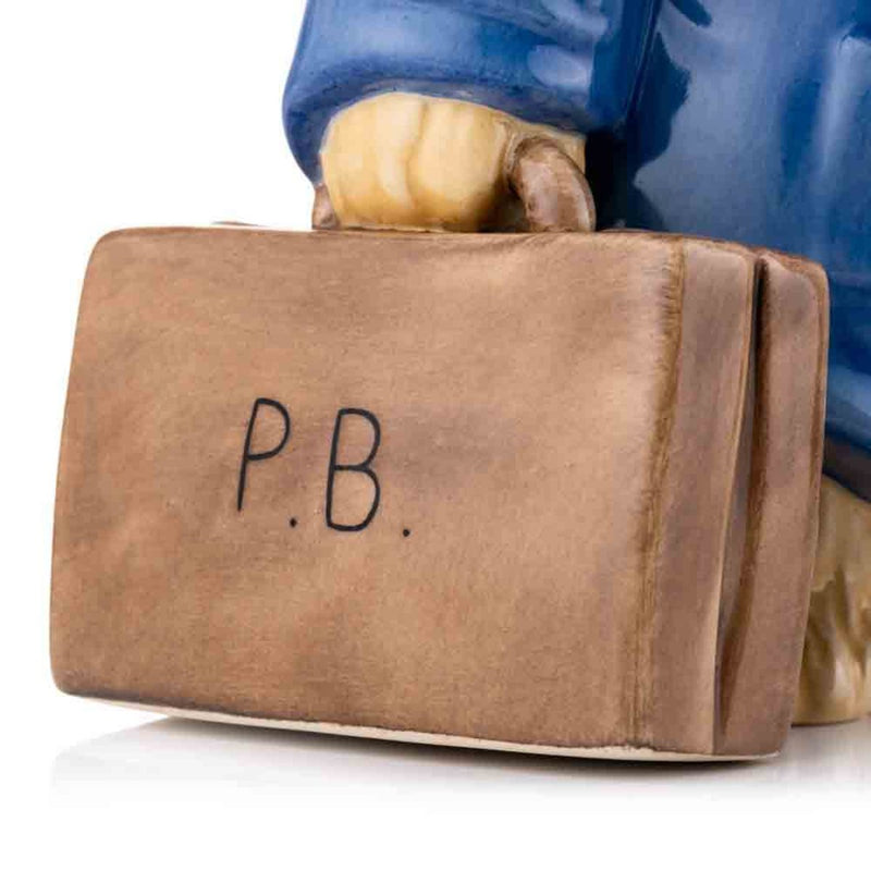 Paddington’s brown suitcase, complete with subtle shading and a textured finish, stands as a symbol of his classic adventures and adds authenticity to this timeless collectible.
