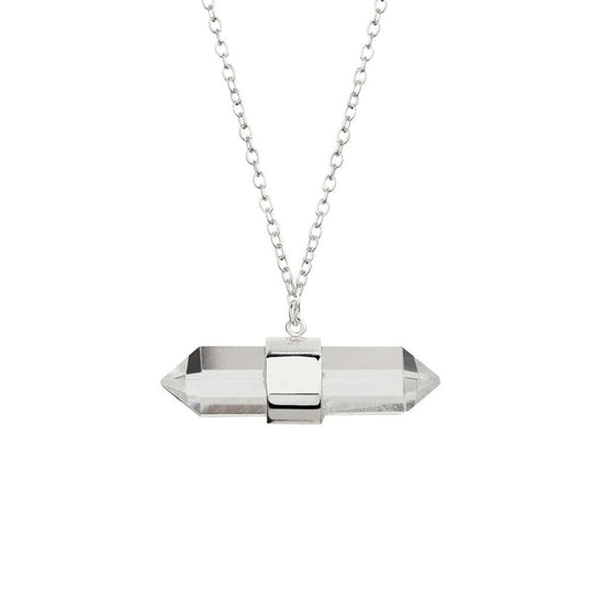 Quartz Crystal Sterling Silver Necklace