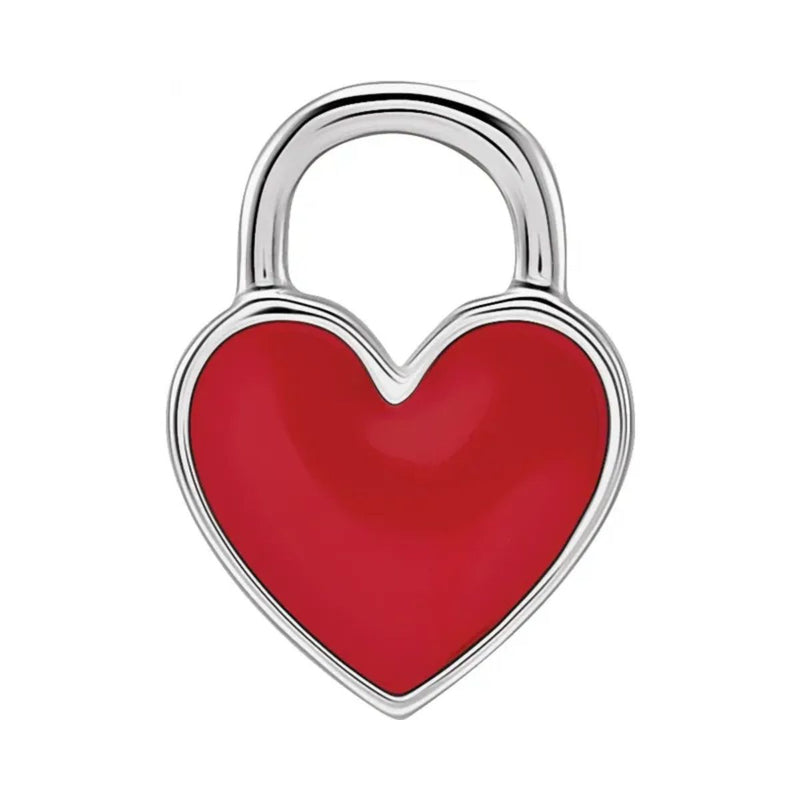 The Red Enamelled Heart Charm Pendant in 925 Sterling Silver is a beautiful addition to any jewellery collection. Measuring 11.5x8.7mm, this heart-shaped charm is perfect for necklaces, bracelets or as a dangle earring. Part of the 302 Fine Jewellery Jubilee Collection. Available now from Jewels of St Leon.