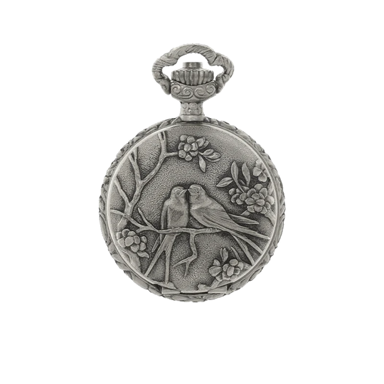 Classique - Robin Antique Silver Tone Pendant Watch