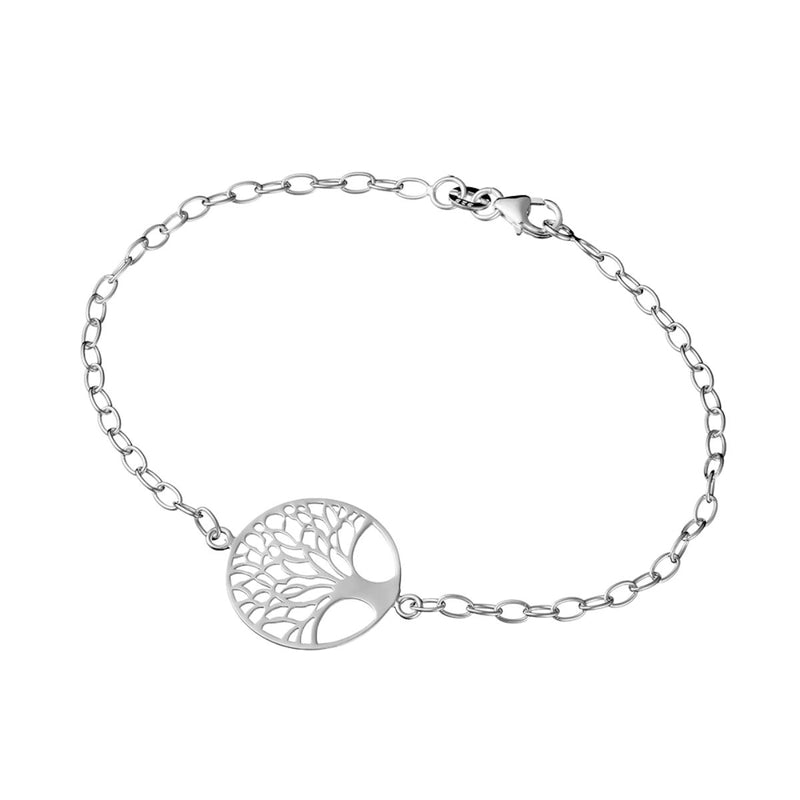 Sterling Silver Tree of Life Bracelet is the perfect addition to any wardrobe. Measuring 8 inches (20cm) in length, this silver jewellery is a beautiful piece that will complement any outfit. This ladies jewellery is not only stylish but also carries a deep meaning. Available from Jewels of St Leon.