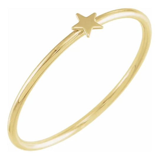 Stackable Star Ring in 14ct Yellow Gold