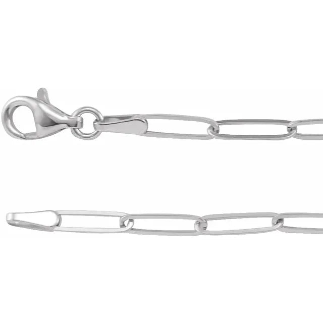 Our Sterling Silver 2.6mm Paperclip Chain comes in 4 lengths, and simply add a pendant to create a necklace. Part of our 302 Fine Jewellery Utility Collection, an ideal accessory for men and women who love jewellery. Shop online with Confidence with Jewels of St Leon Australia.
