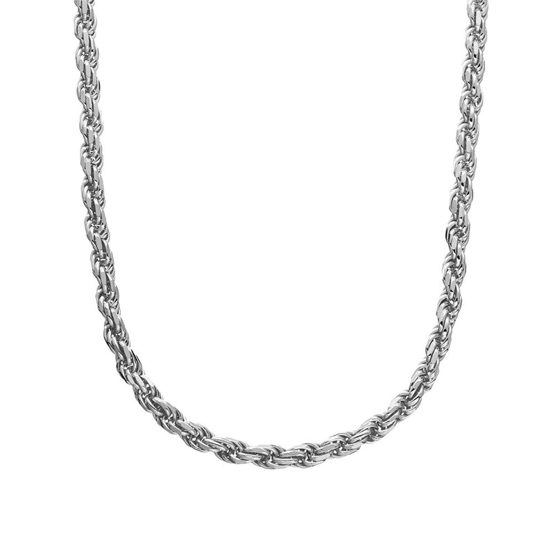 Explore our range of Silver Chains. Our Sterling Silver 70cm 3mm Rope Chain. Tarnish resistant and ideal for creating a necklace. Part of our silver jewellery collection, this is a chain for both Men and Women that is ideal for everyday wear. Shop online with confidence with Jewels of St Leon Australia.