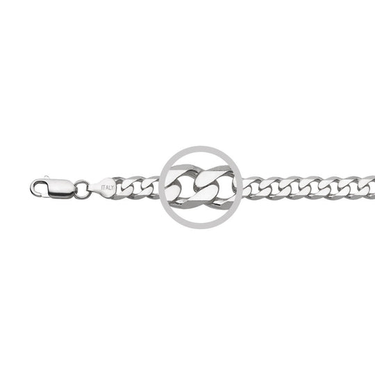 7mm Sterling Silver Heavy Curb Chain