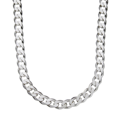 Explore our range of Sterling Silver Chains. Choose from three different lengths 50cm, 55cm and 60cm, for our Sterling Silver 9mm Curb Chain. Wear our silver chains as a standalone chain or layer for effect, or add a pendant to create your ideal necklace. Shop confidently online from Jewels of St Leon Australia.