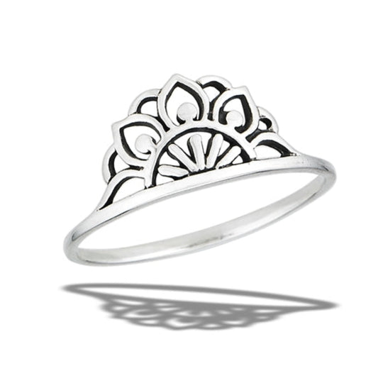 Sterling Silver Sunrise Crown Ring