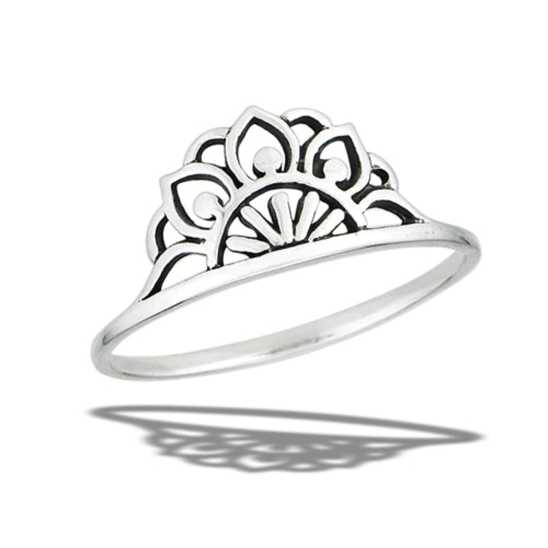 Enjoy a touch of beauty with our Sunrise Crown Ring crafted from Sterling Silver, this is a ring that can be worn everyday or for special occasions. Available from Jewels of St Leon.