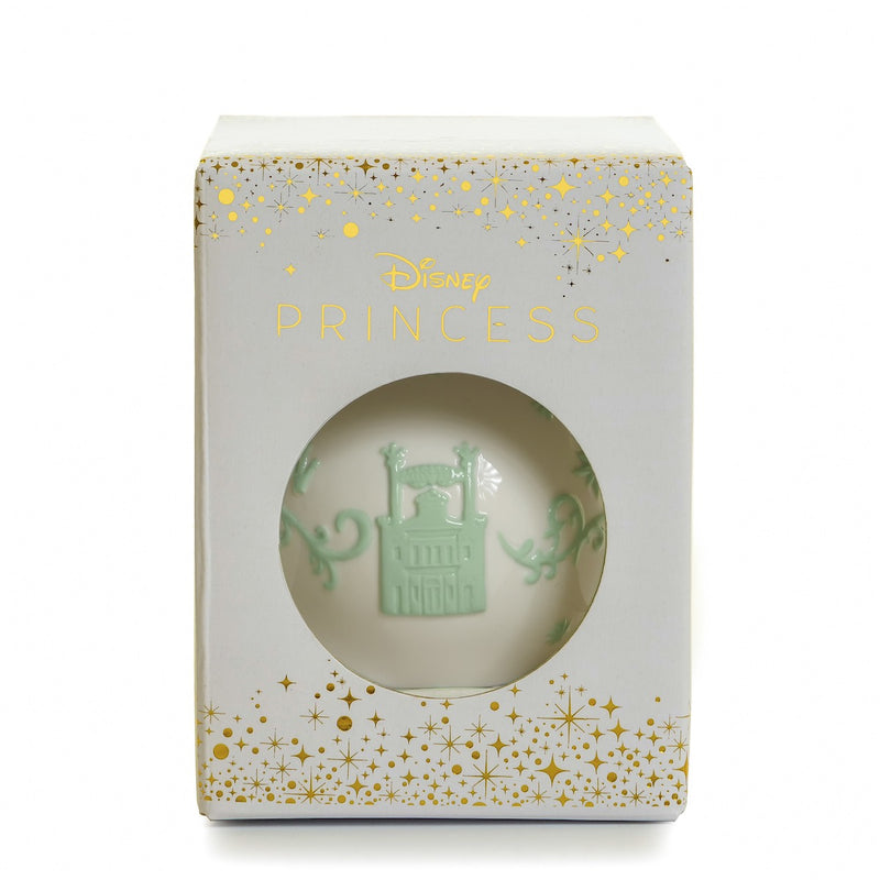Tiana White Christmas Ornament in Disney Princess gift box – fine bone china bauble.