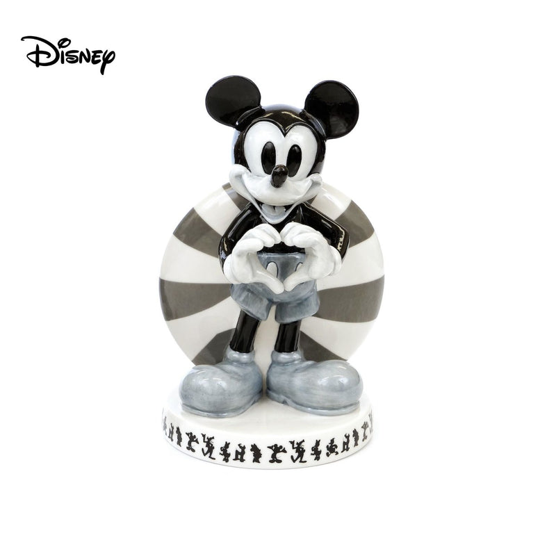 The Vintage Mickey Mouse Figure, a classic addition to our Mickey Mouse and Friends range that Disney fans worldwide love. This timeless figurine features a black and white colourway, adding a vintage spin to the world&