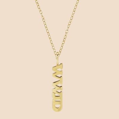 WWJD 40-55cm Adjustable Necklace in 14K Yellow Gold - Available from Jewels of St Leon Australia online Jewellery shop.