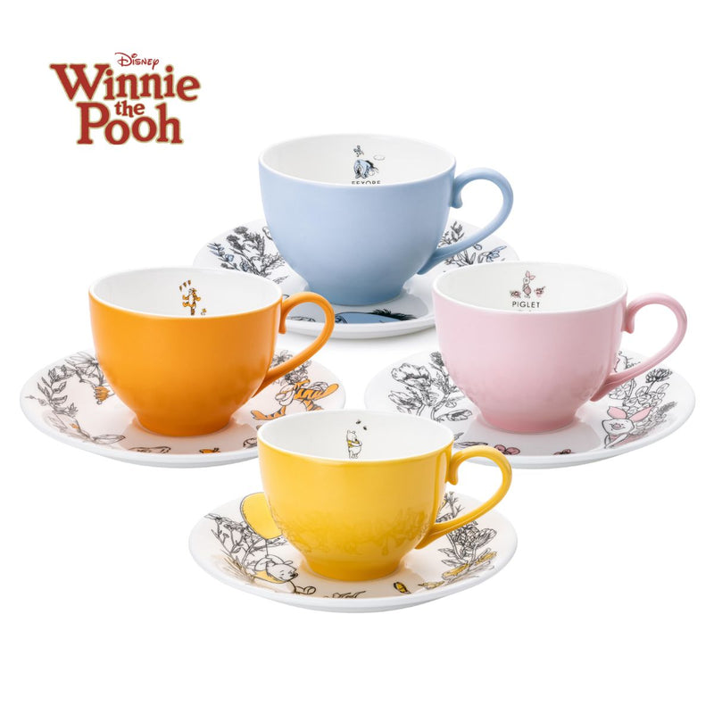 8 Piece Winnie the Pooh - Cup and Saucer Collector&