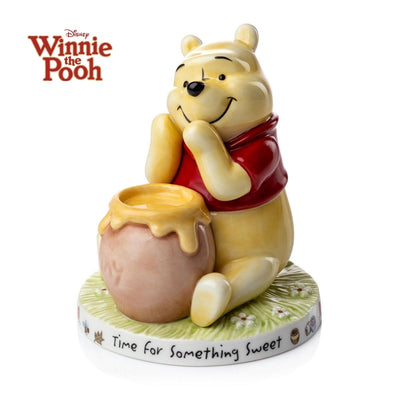 We all know Winnie the Pooh loves his honey, so it's Time for Something Sweet. This stunning figurine showcases Winnie the Pooh diving into his famous pot of honey just like he always does. The talented craftsmen have assembled this lovely figurine to capture one of your all-time favourite characters in Fine Bone China. It's a perfect figurine for any Winnie the Pooh lover. Shop Now Jewels of St Leon Jewellery, Giftware and Watches Australia.
