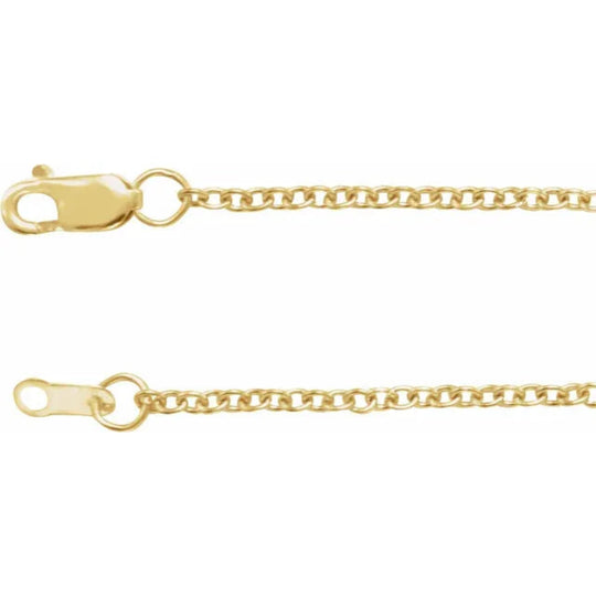 14ct Gold 1.5mm Cable Chain
