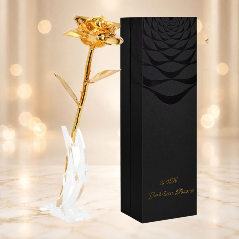 24ct Gold Dipped Preserved Rose | Jewels of St Leon