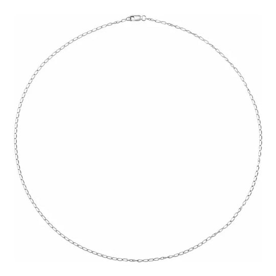 Sterling Silver 1.60mm Elongated Curb Chain