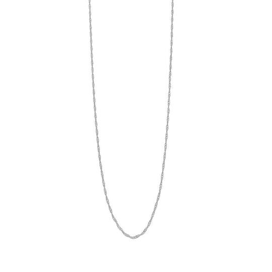 Sterling Silver 2mm Singapore Twist Chain - 70cm