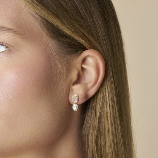 9ct Yellow Gold 2.4ct Lab-Grown Diamond Drop Earrings