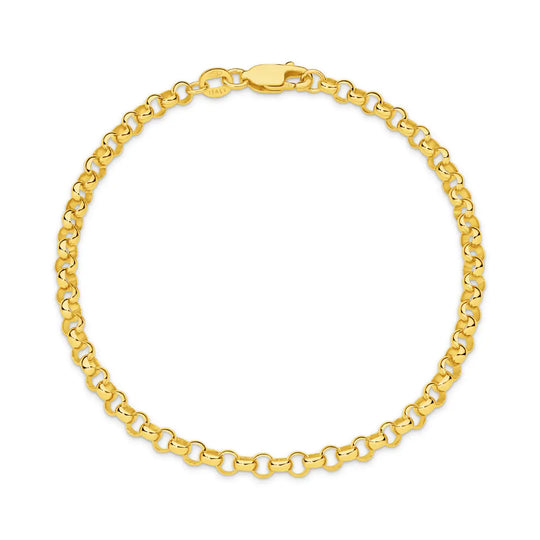 9ct Gold 3.34mm Belcher Chain Bracelet