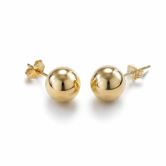 9ct Gold 8mm Ball Stud Earrings