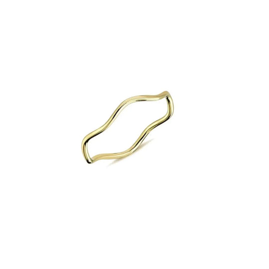 9ct Yellow Gold Wavy Stacker Ring