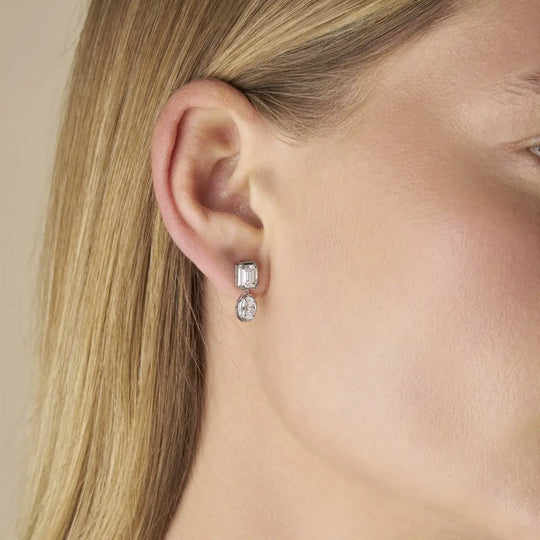 9ct White Gold 2.40ct Lab-Grown Diamond Drop Earrings