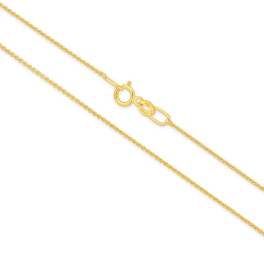 9ct Gold 0.9mm Cable Chain