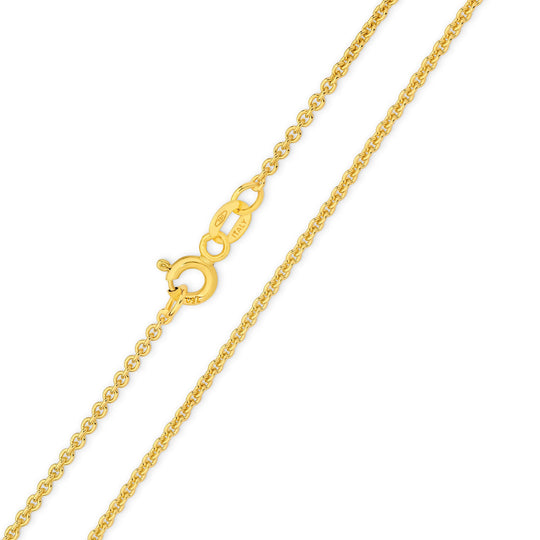 9ct Gold 1.58mm Cable Chain