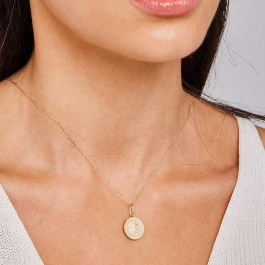 9ct Yellow Gold St Christopher Necklace