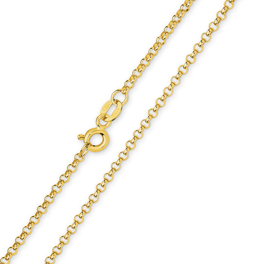 9ct Yellow Gold 2.04mm Belcher Chain