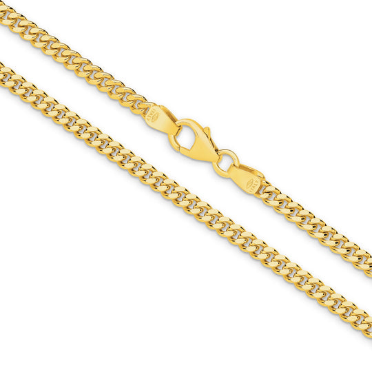 9ct Gold 2.80mm Diamond Cut Curb Chain