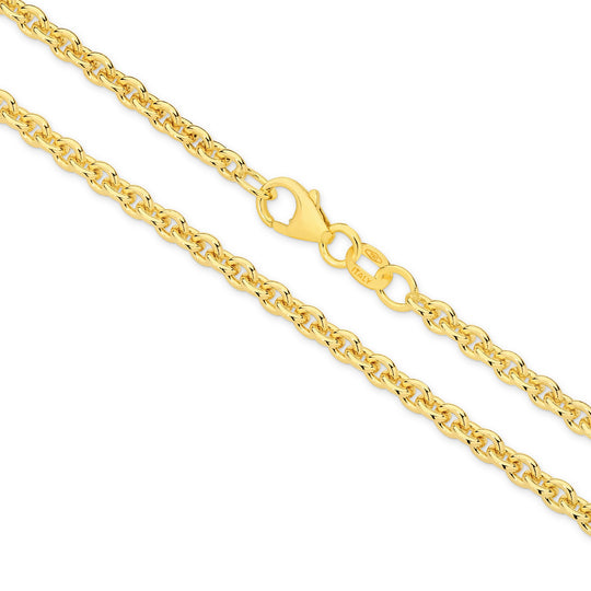 9ct Yellow Gold 3.05mm Cable Chain
