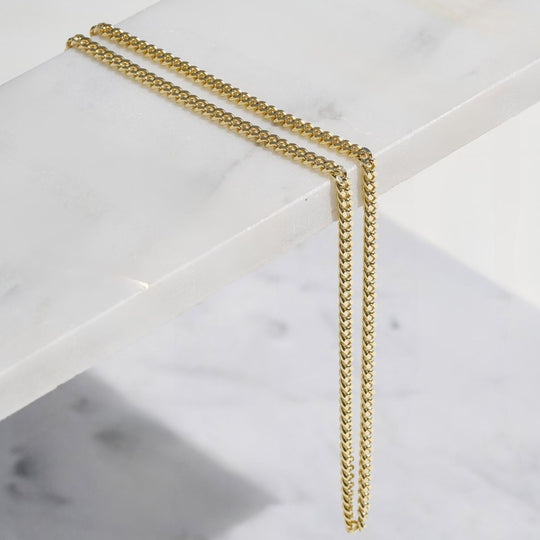 9ct Gold 3.48mm Diamond Cut Curb Chain
