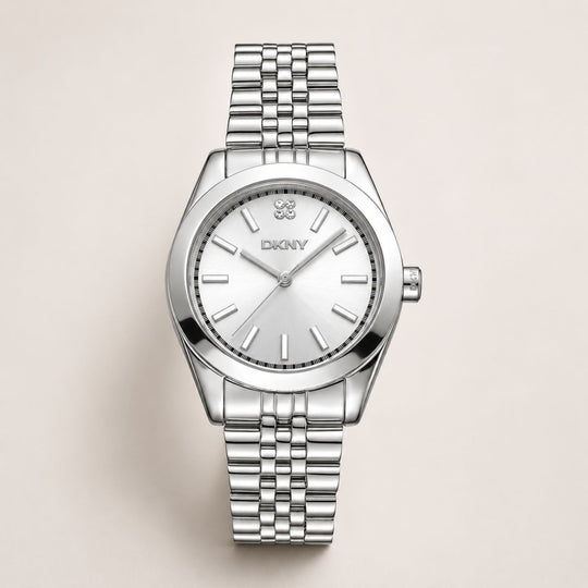 DKNY Nolita Midi Silver Dial Stainless Steel Watch