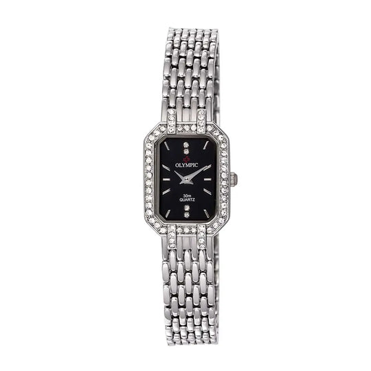 Olympic Stone Set - Black Ladies' Watch
