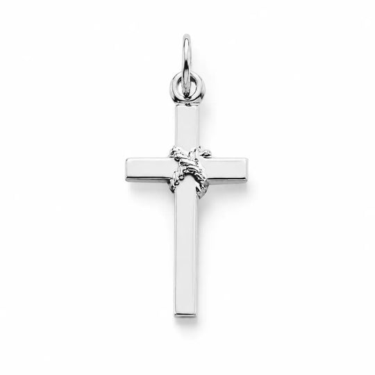 Platinum Cross Pendant 20x10mm