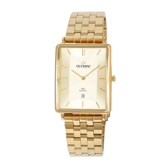 Olympic Rectangle Series - Gold Bracelet Men's Watch