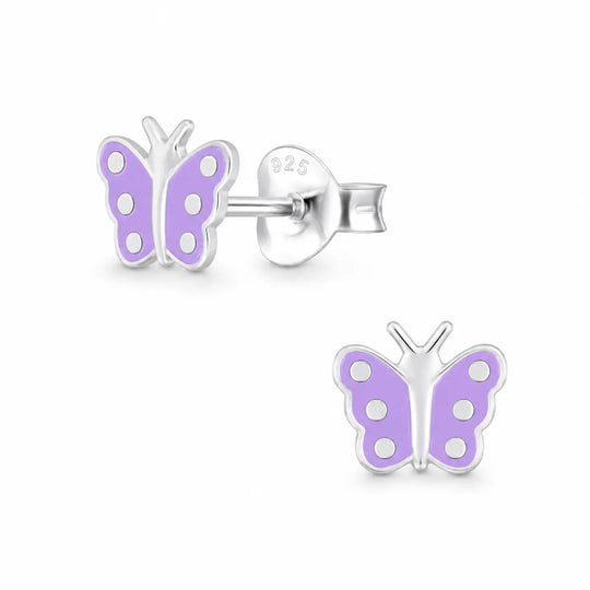 Sterling Silver Butterfly Stud Earrings