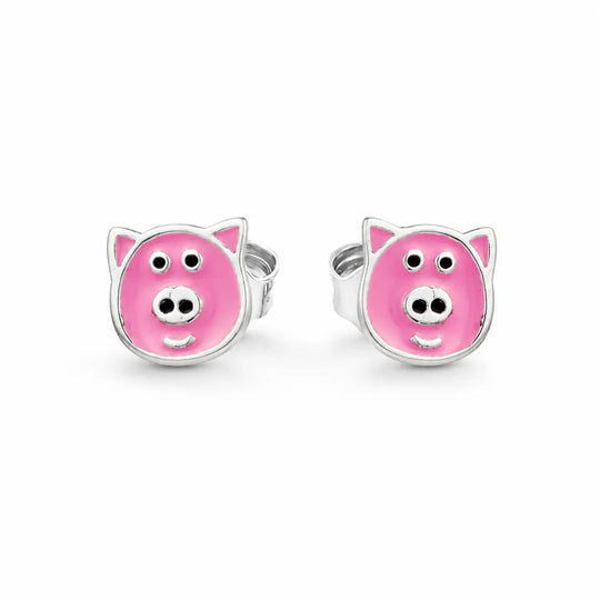 Sterling Silver Pig Stud Earrings