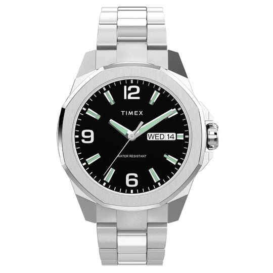Timex Essex Avenue Black Dial Day-Date Bracelet Men’s Watch