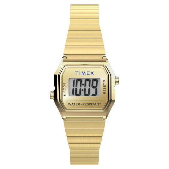 Teeny Tiny Timex Gold-Tone Digital Watch