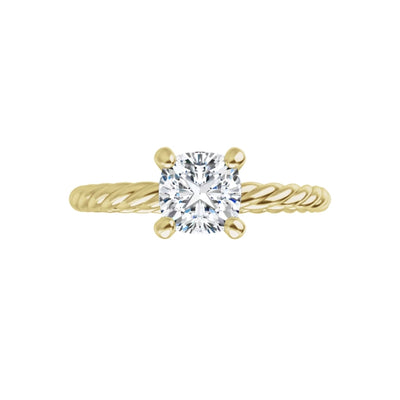 0.75ctw Premium Lab-Grown Diamond Solitaire Engagement Ring in 10K Yellow Gold