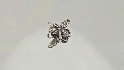 Oxidised Honey Bee Charm Pendant Video: Discover the intricate details of our Silver Oxidised Honey Bee Charm Pendant, with its stunning darkened finish and delicate nature-inspired design. A versatile and elegant sterling silver piece!