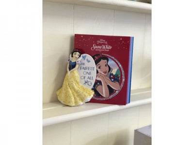 This Snow White Flat Back Figurine is a must-have for any Disney Princess collector. It is a timeless piece that captures the essence of Snow White and the magic of the animated movie. Whether you're a fan of Snow White or simply looking for a stunning decorative piece, this figurine will surely impress.