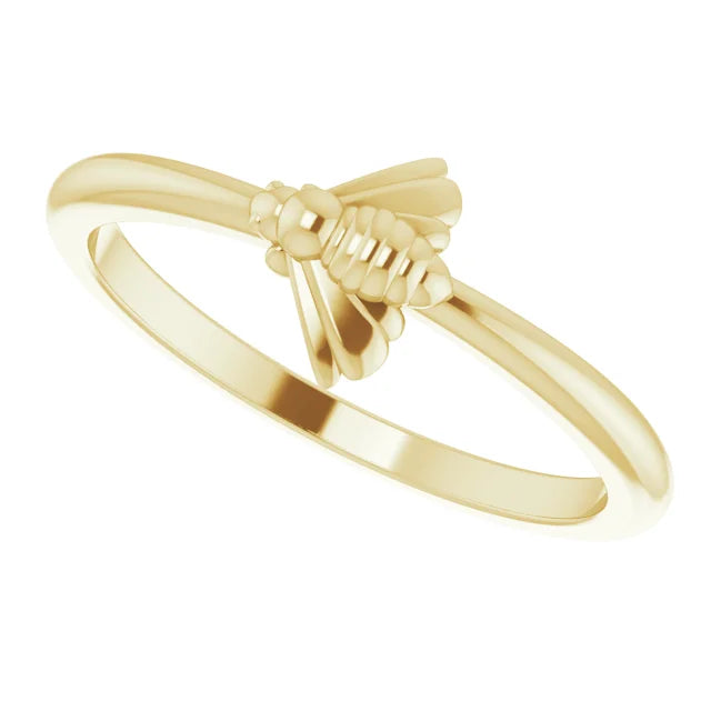 Our beautiful Stackable Honey Bee Ring in 10K Yellow Gold is the perfect addition to your collection of stacking rings. Buy now from Jewels of St Leon.